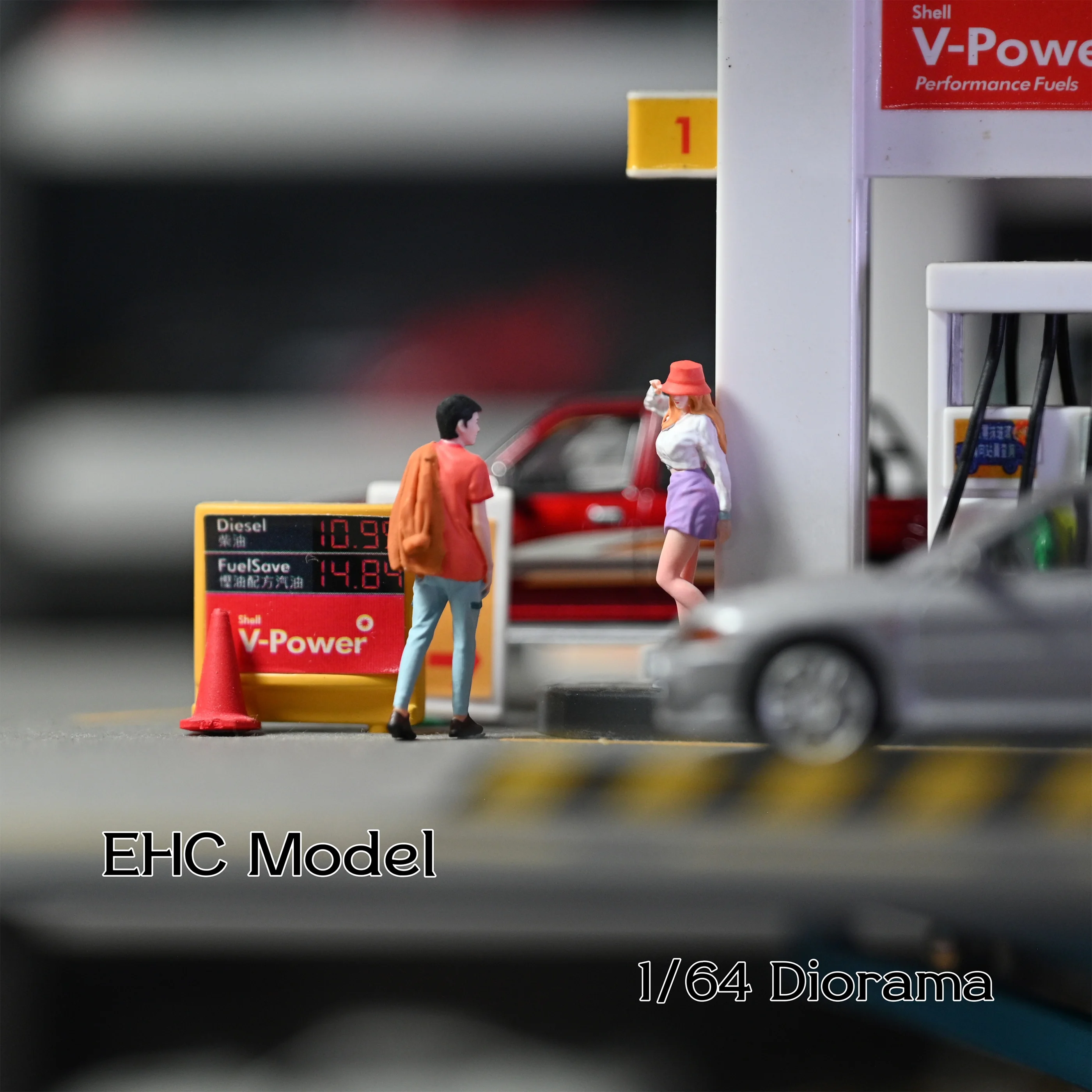 EHC Model 1:64 Scale Figurines ModelCheer Up Male and Female Duo Collection Miniature Hand-painted