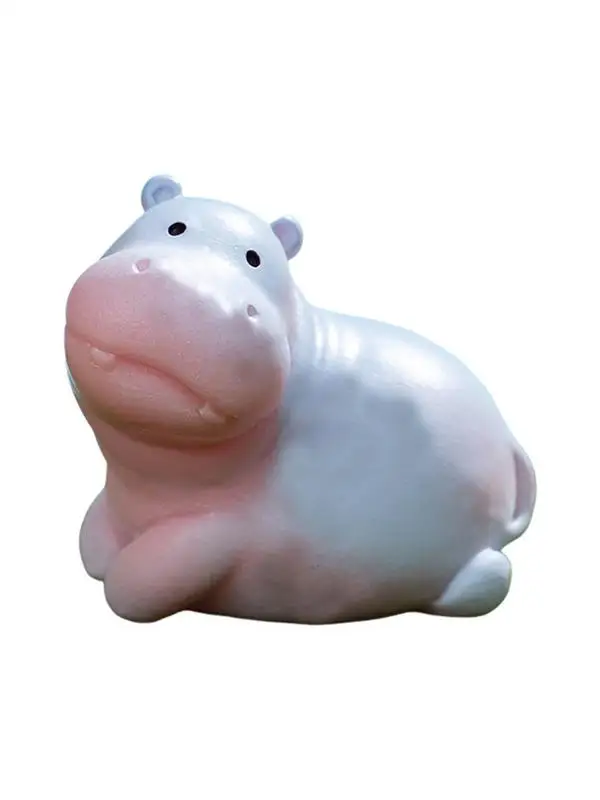 Mini Cute Hippo Resin Figurines Resin Pygmy Hippo Figurines Car Interior Animal Accessory Home Decor Hippo Tabletop Statue