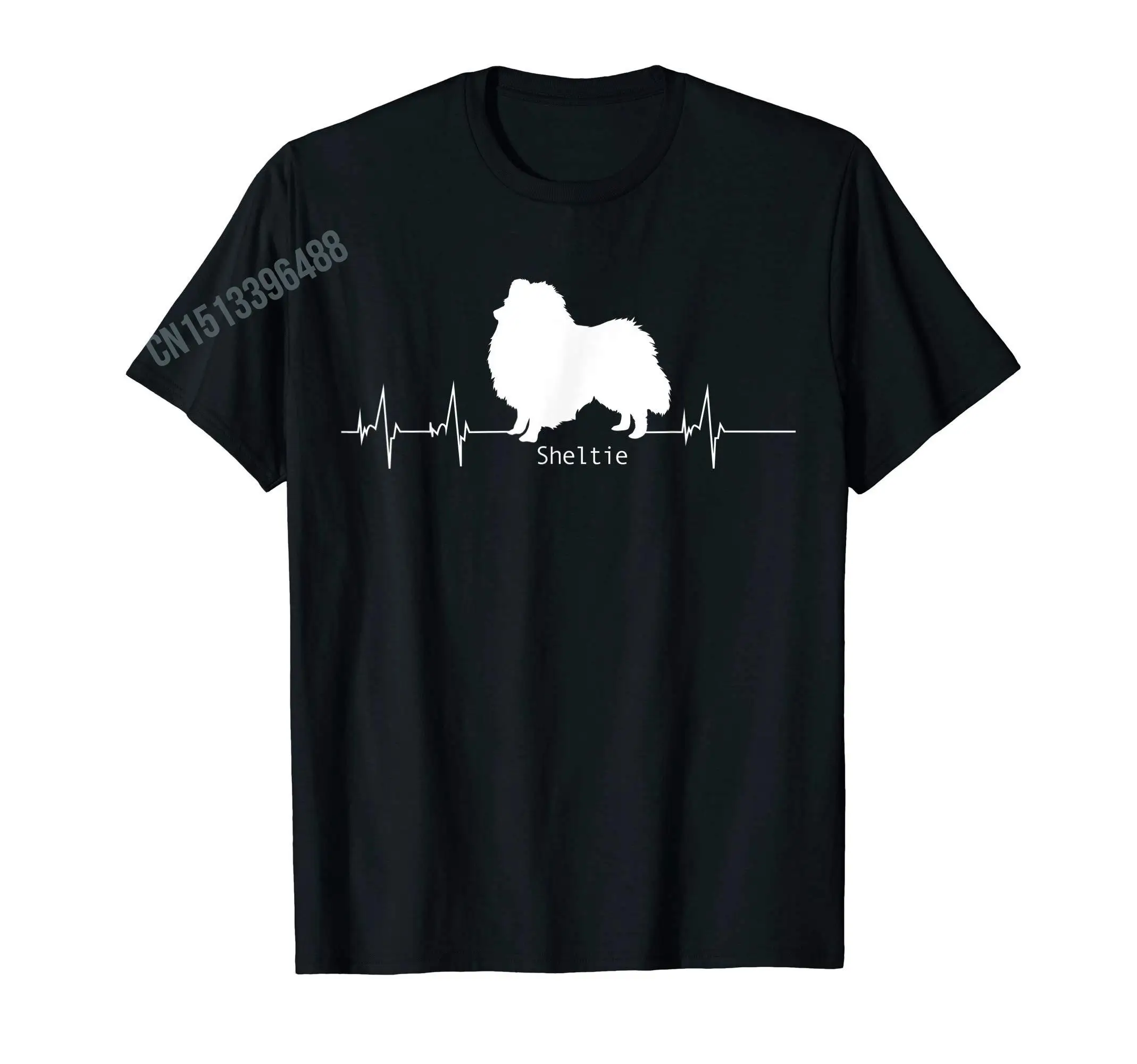 Splash Art Shetland Sheepdog Cute Sheltie T-Shirt 100% Cotton Men Women Hip Hop Dog T Shirts For Gift Size XS-5XL