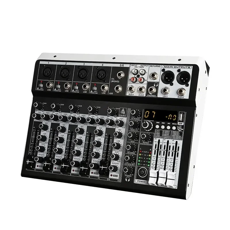 

Kp6 channel small Mixing console mobile phone sound card computer Audio Mixer recording DSPX Effects unit