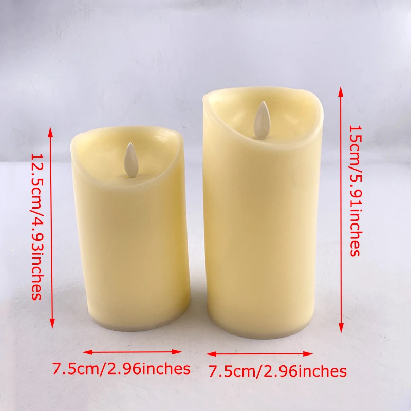 LED Pillar Candle Flameless candle with Moving Flame LED Electric Candles for wedding Christmas home party table decor