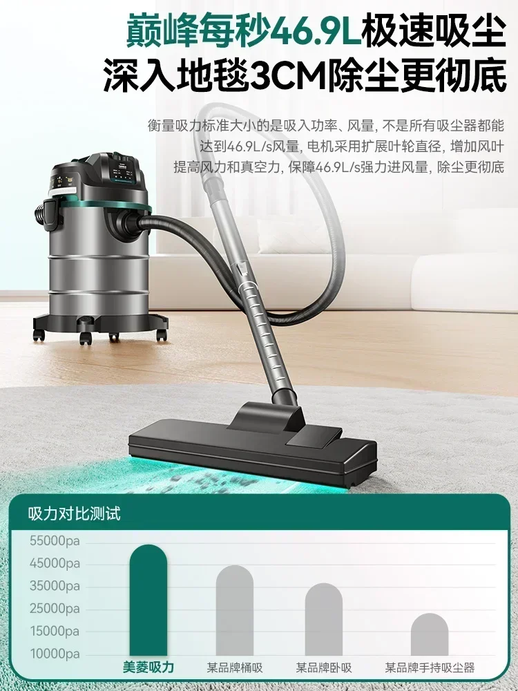 مكنسة منزلية بشفط كبير - دلو صناعي، مثالي للتنظيف الأولي، استخدام الجمال والفجوة، أداء قوي