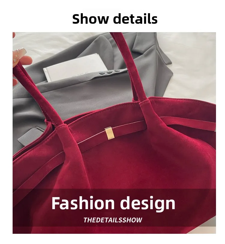 Umhängetasche aus Wildlederimitat für Damen, modisch, Pendler-Einkaufstasche, lässig, Unterarm-Eimer-Geldbörse, Herbst, täglich, Luxus-Handtasche – Detail 3