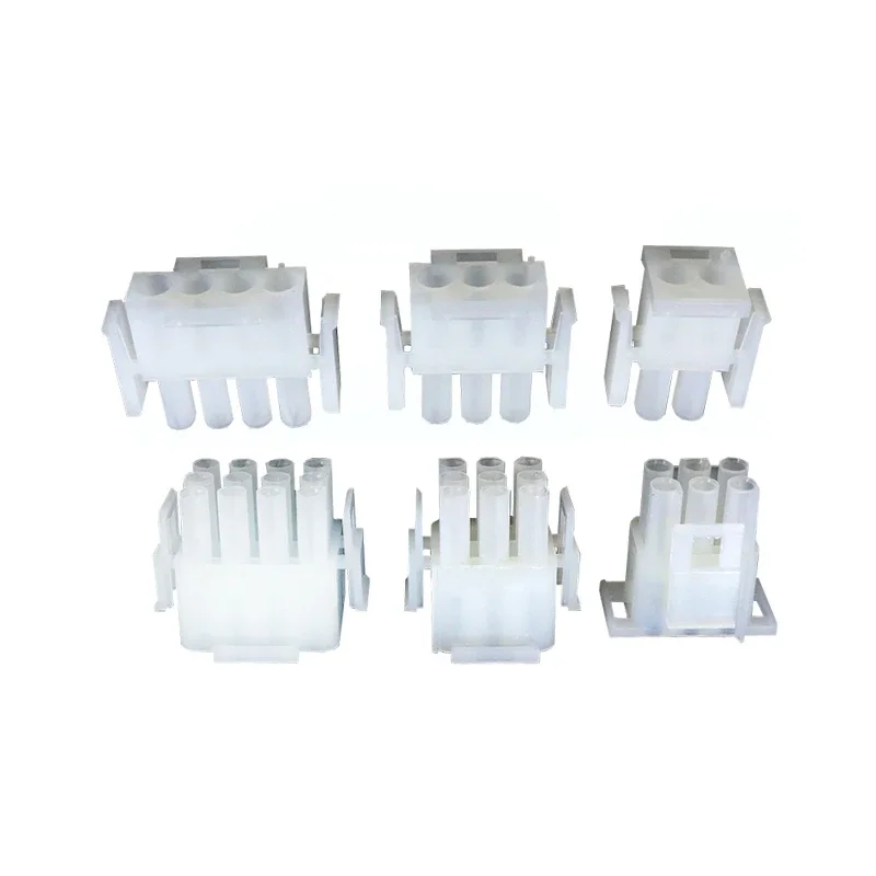 1Set 6.35mm Pitch 63080 Connector Kit, Male Female Housing + Terminal Plug-in Board 8A~13A Current Rating