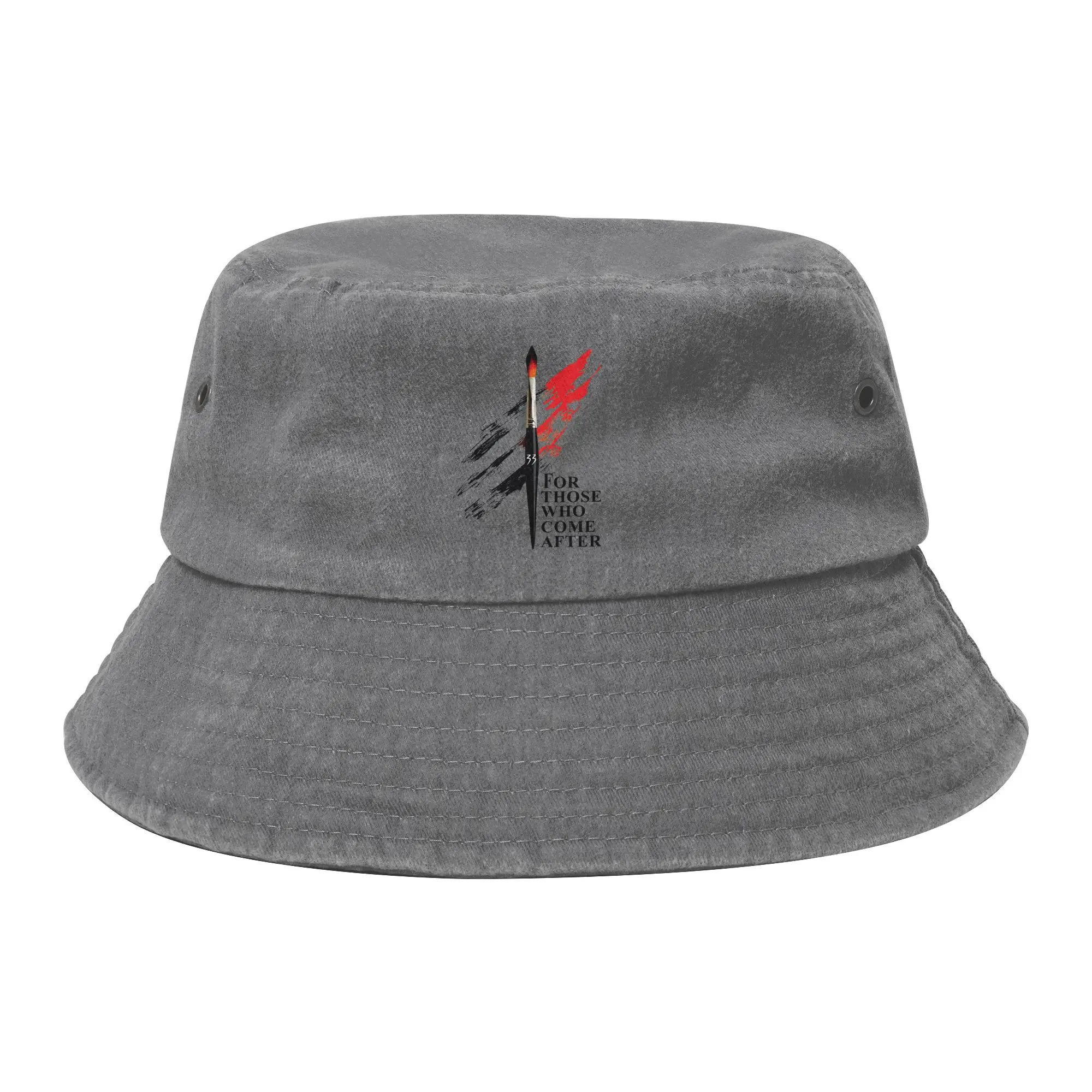 Women Men Distressed Washed Bucket Hats Gustave For Those Who Come After Fisherman Caps Clair Obscur Expedition 33 Bob Hat