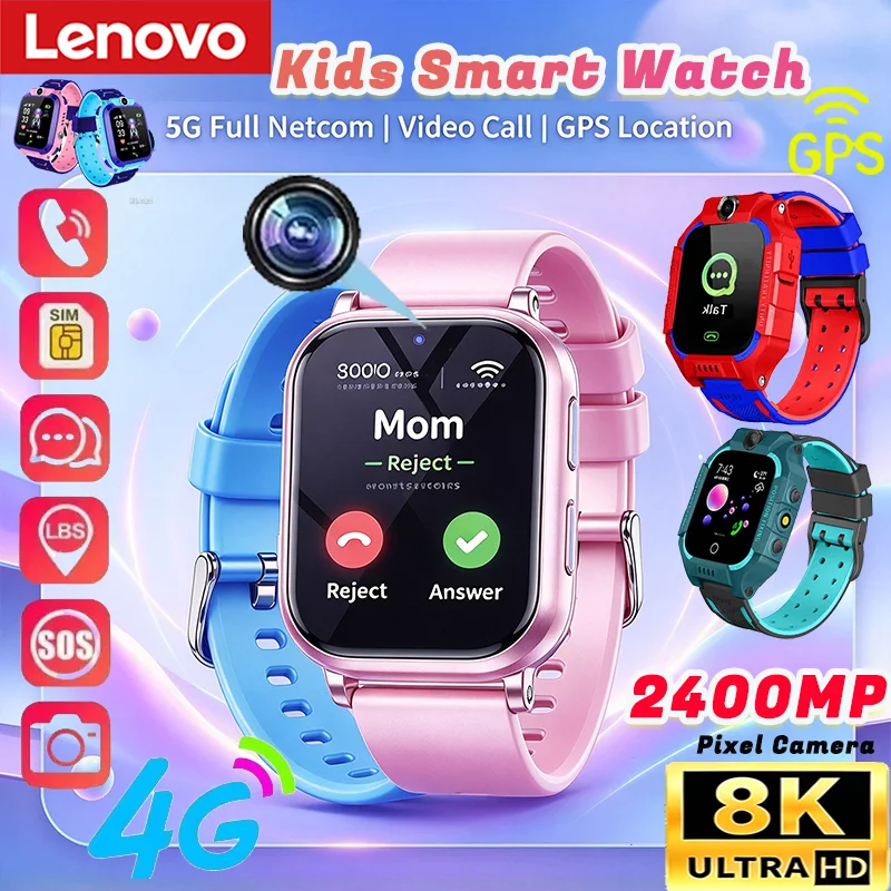 Smartwatch Watches Gift For Boys With Gps - Lenov HOT 5G Children Camera Smart