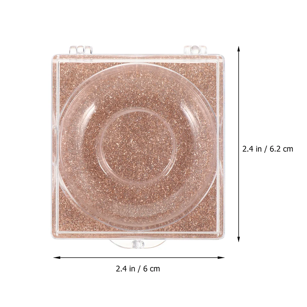 12Pcs Transparent False Eyelash Organizer Boxes Glitter Square Eyelash Storage Case Plastic Lash Holder Lash Tray