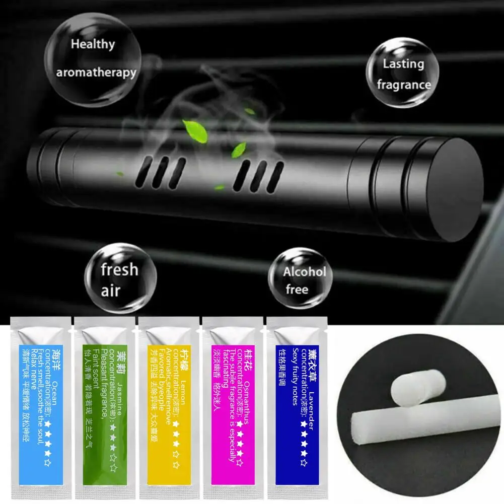 

6 шт., автомобильный зажим для вентиляционного отверстия, освежитель, парфюмерная палочка, сменные ароматические палочки, лавандовые автомобильные освежители воздуха, заправки, добавка для лимона