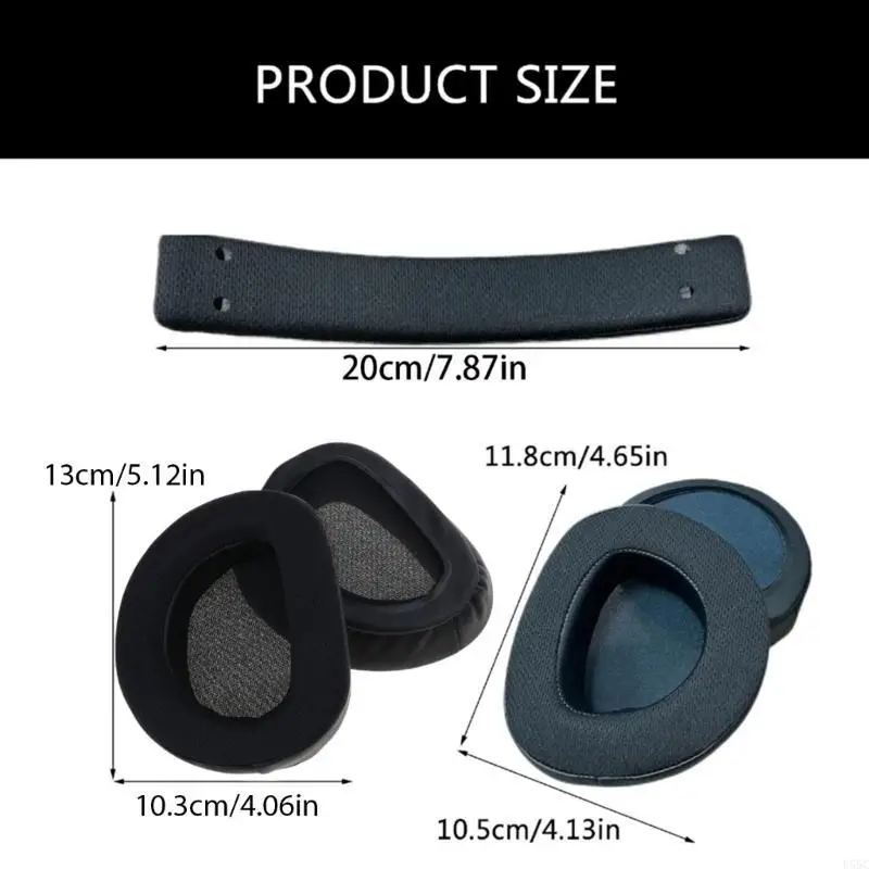 u55c耳のクッションカバーイヤパッドrog theta 7.1 headseのイヤマフヘッドバンドの交換