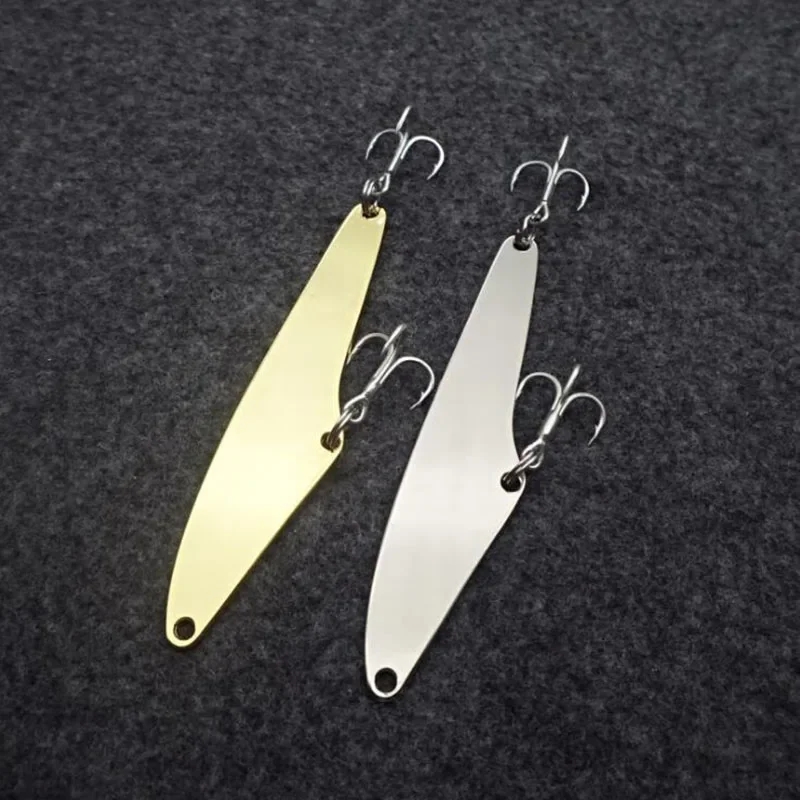 OUTKIT Chất Lượng Cao Dài Đúc 1 Cái 11g18g Kim Loại VIB Mồi Dụ Cá Jigbait Thìa Crankbait Quay Mồi Treble 2 móc Khóa