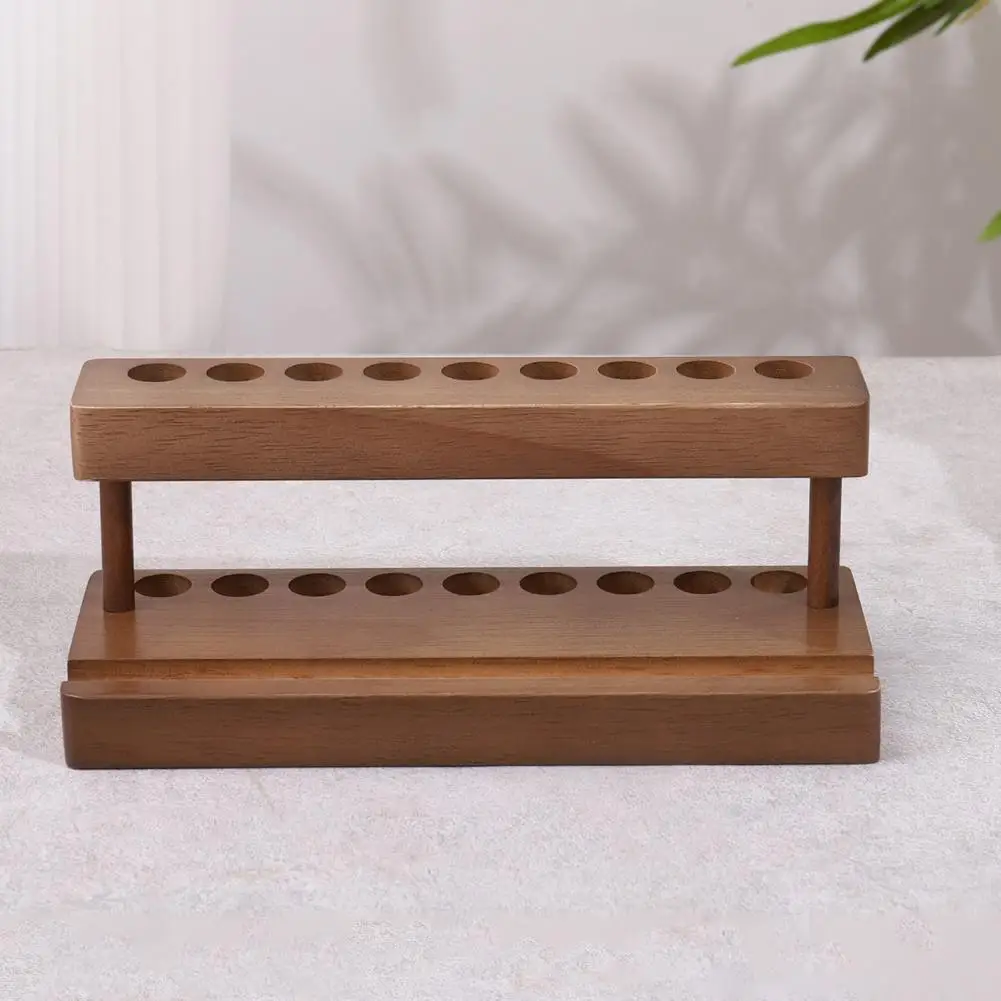 Desk Organizer Modern Office Supply Organizer Wooden Pen Holder with 9 Slots Cell Phone Stand Minimalist Office for Pens