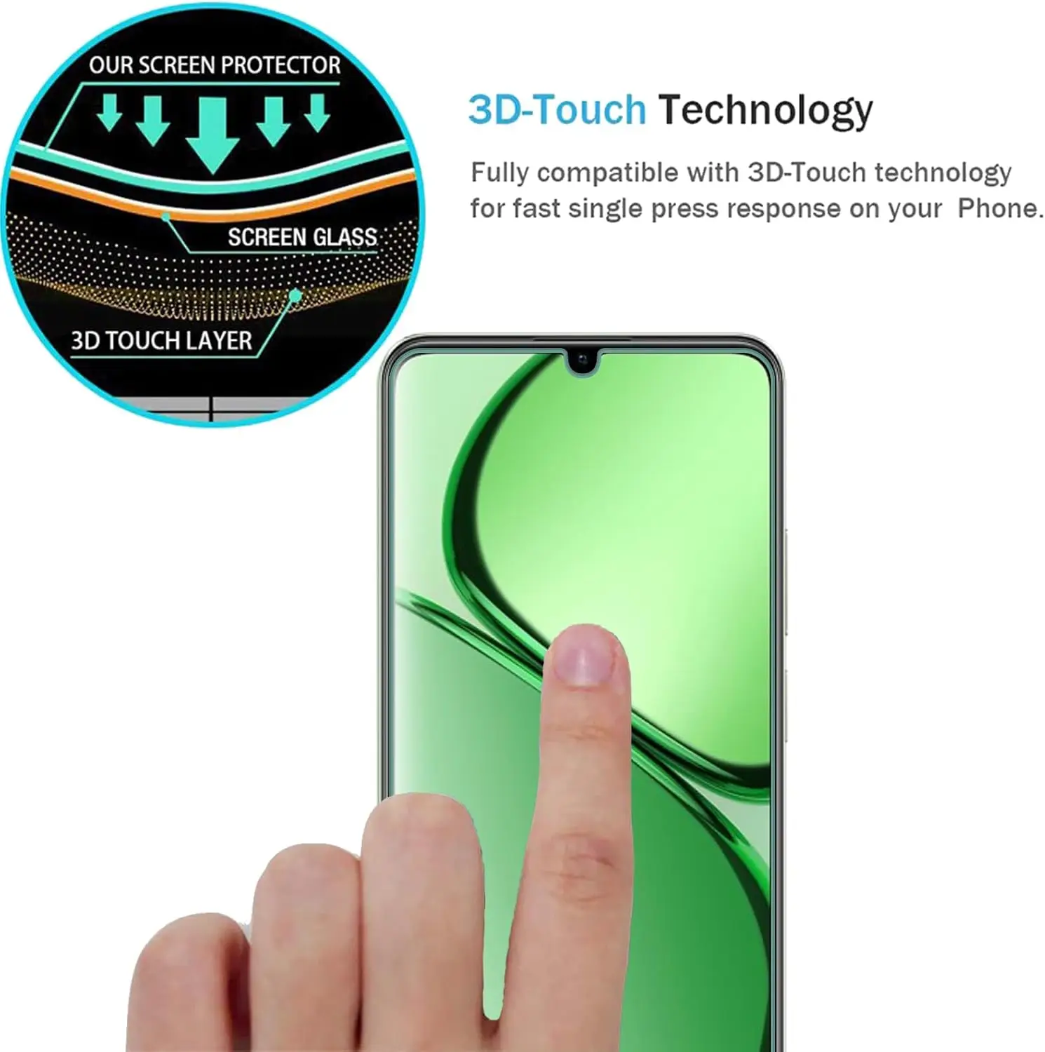 9H Screen Protector For Realme C61 C63 5G 2/4Pcs HD Tempered Glass