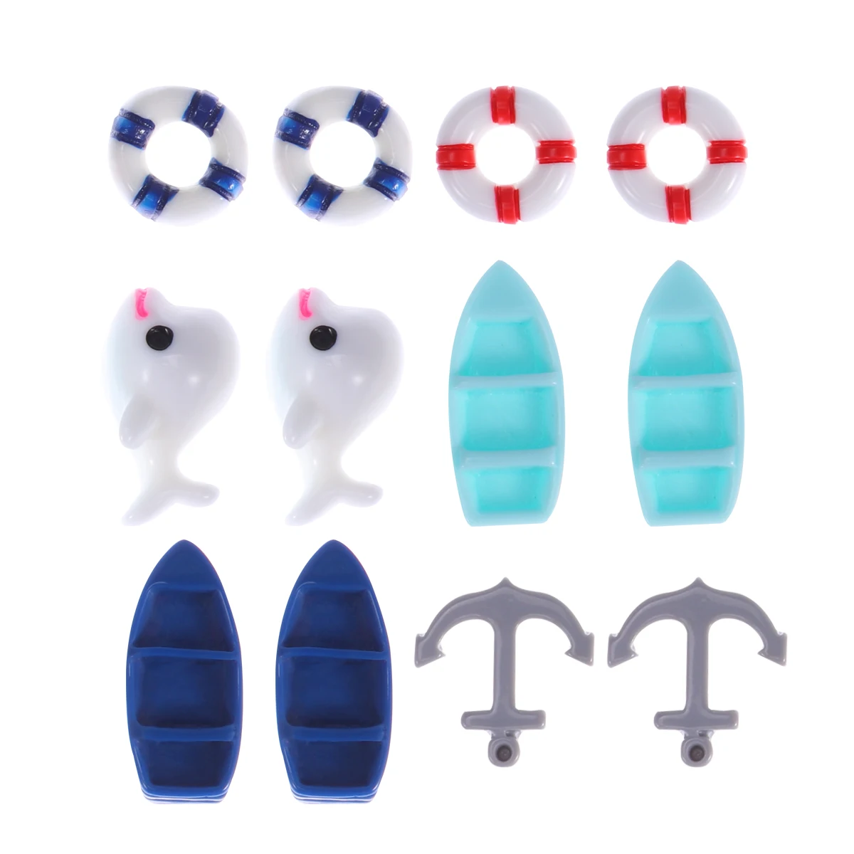 

12Pcs Micro Landscape Boat Decoration Premium Resin Durable Marine Life Crafts Home Office Bedroom Decor Micro Landscape