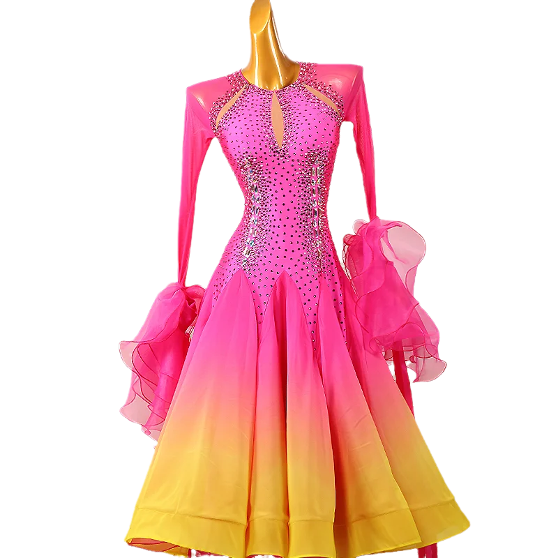 Modern Dance Dress Standard Ballroom Dance Dress Women Tango Dress Waltz Competition Performance Costumes Ballroom Dress