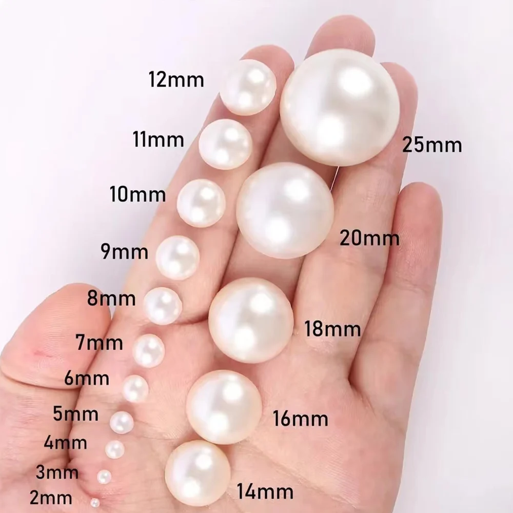 Random Mix3-10mm AB Color Half Round ABS Beads Imitation Pearl Flatback Beads For DIY Nail Decor Jewelry Making