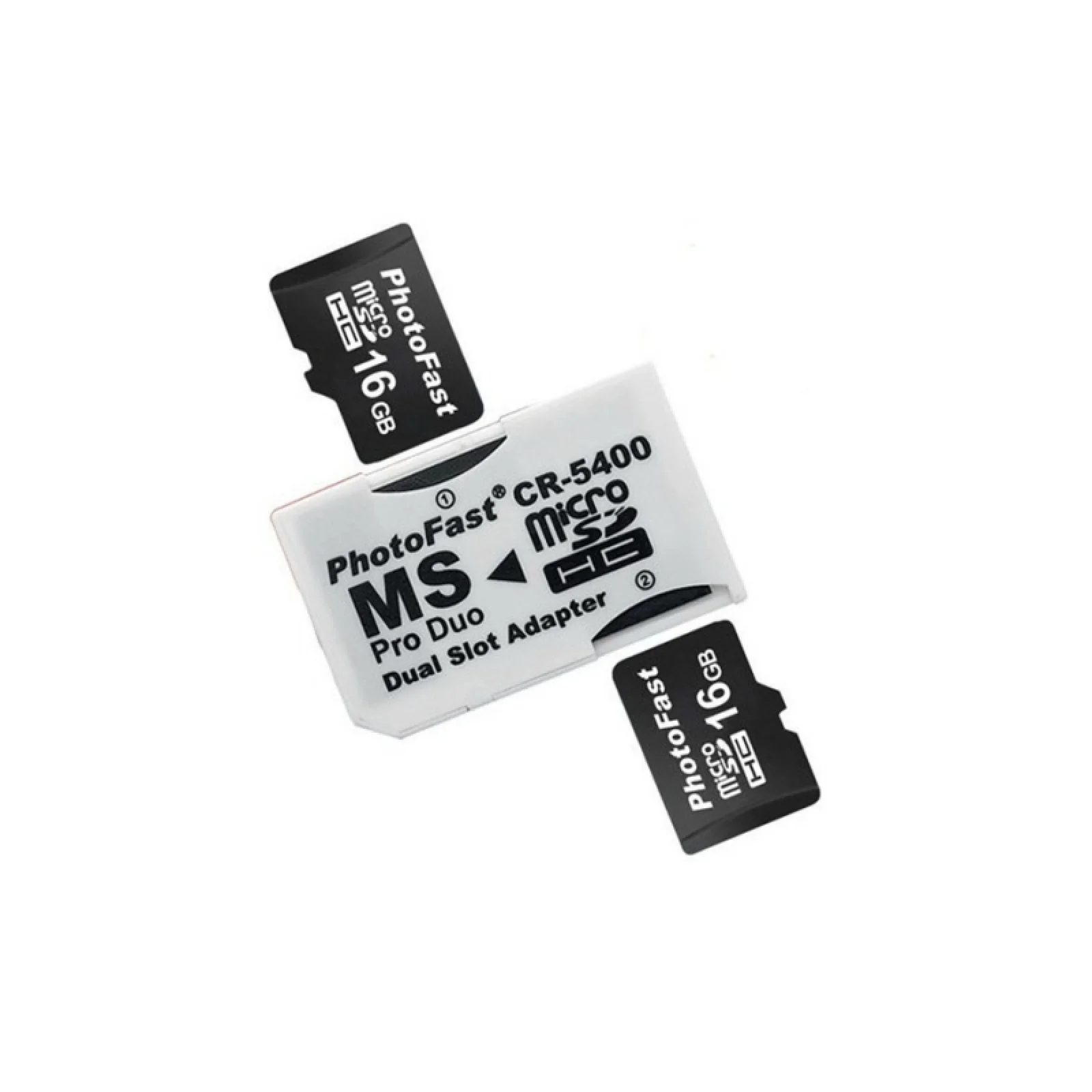 CR5400 PhotoFast For PSP Dual TF MicroSD Card to MS Pro Duo Memory Card Slot Short Rod Adapter CR5400 Dual TF Card to MS Ferrule