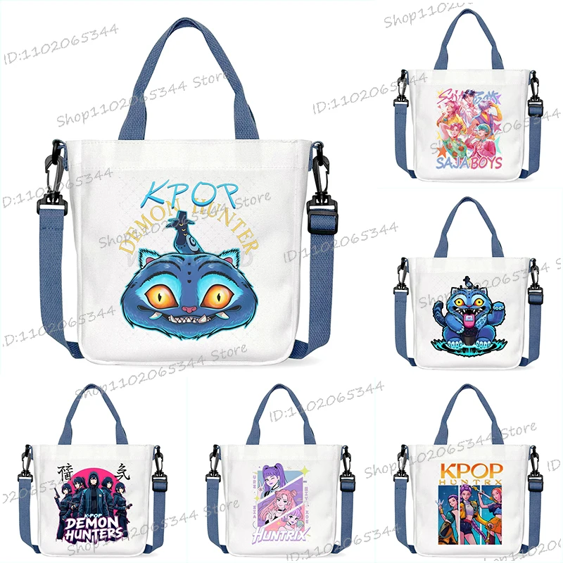 

Women Girls Anime Cartoon Korean Ulzzang Design Crossbody Bags Fashion Cartoon Sajaboys Handbag Student Canvas Tote Bags