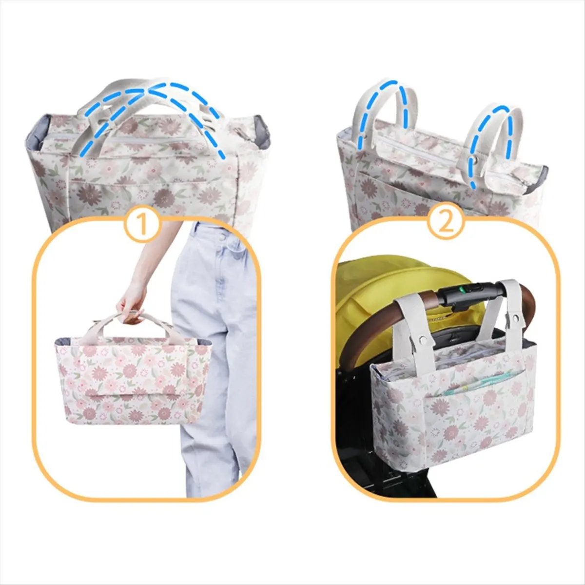 

Just- Baby Stroller Bag Baby Stroller Storage Bag Portable Multi-Functional Mother Bag Large Capacity Stroller Bag C