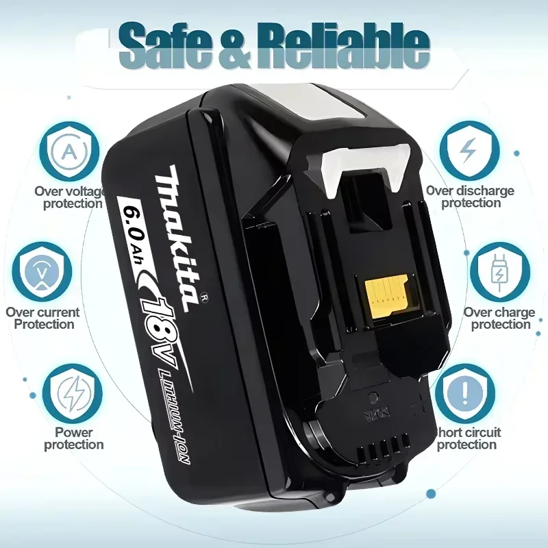 

Оригинальный литиевый аккумулятор Makita 18V 6Ah BL1840 BL1830B BL1850B BL1850 BL1860 BL1815 для замены