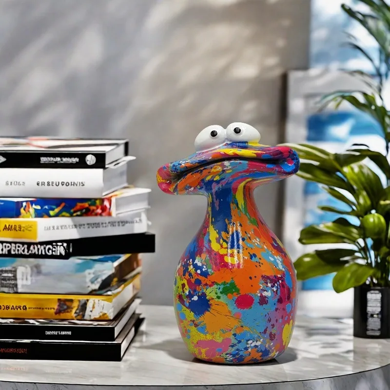 Creative and Fun Graffiti Frog Resin Statues, Home Decorations, Home Decoration Crafts