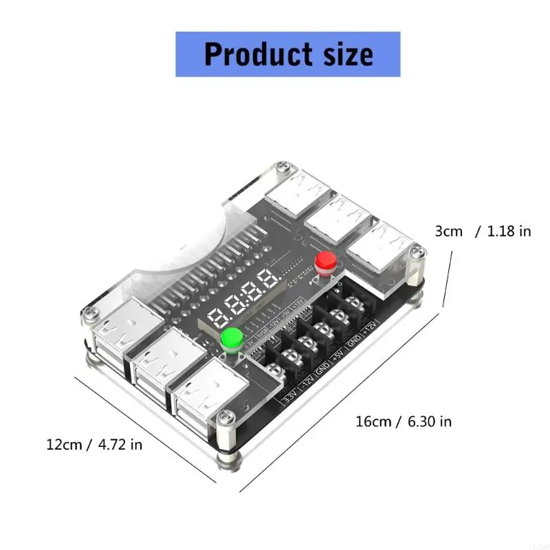 Bảng đột phá nguồn điện U2JE có trường hợp acrylic 3.30V 5V 12V hỗ trợ