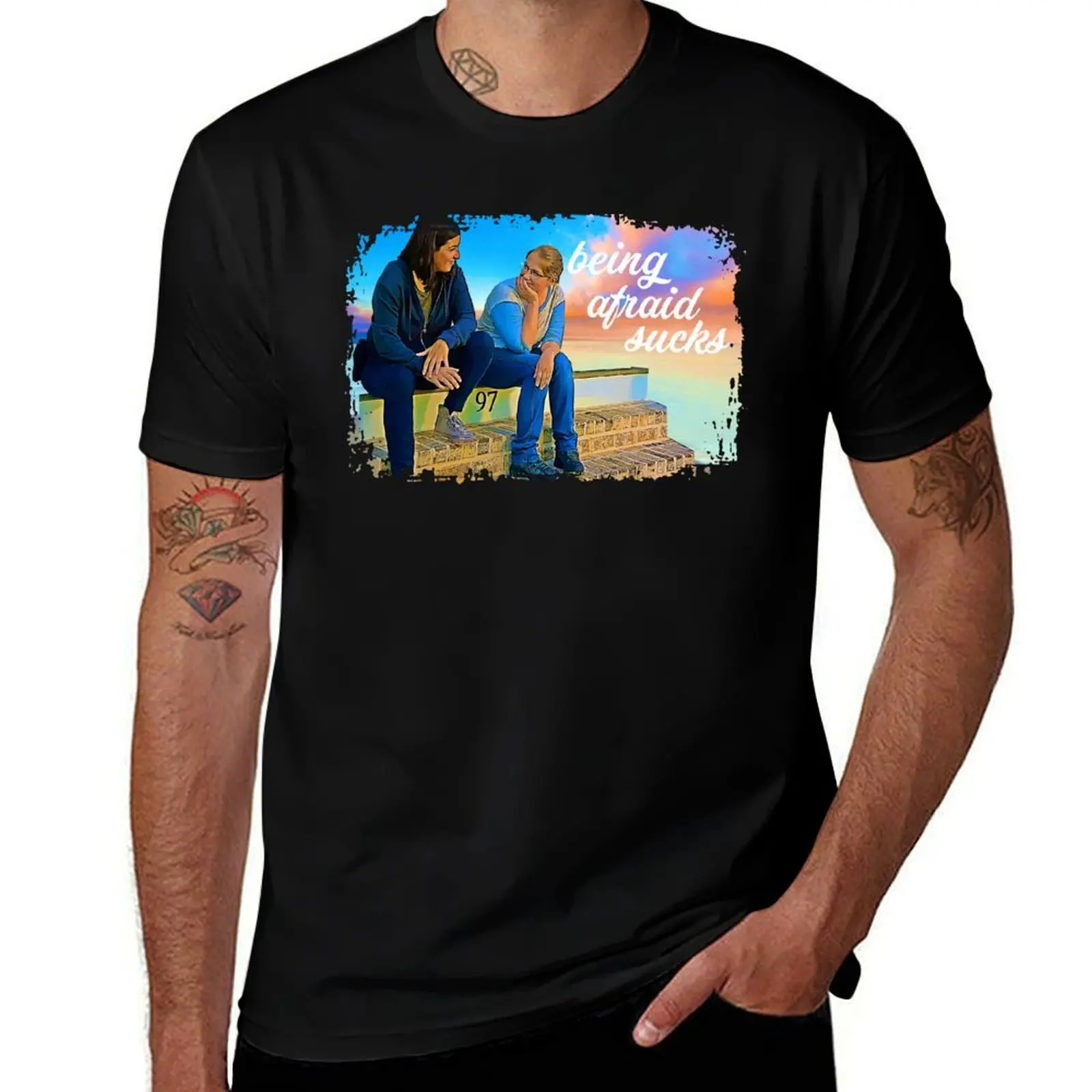 yeah, being afraid sucks T-Shirt Work Outdoor for Men T-Shirt