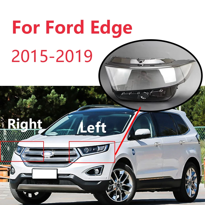 

For Ford Edge 2015 2016 2017 2018 2019 Car Headlight Lens Cover Transparent Headlamp Glass Shell Plexiglass Car Accessories