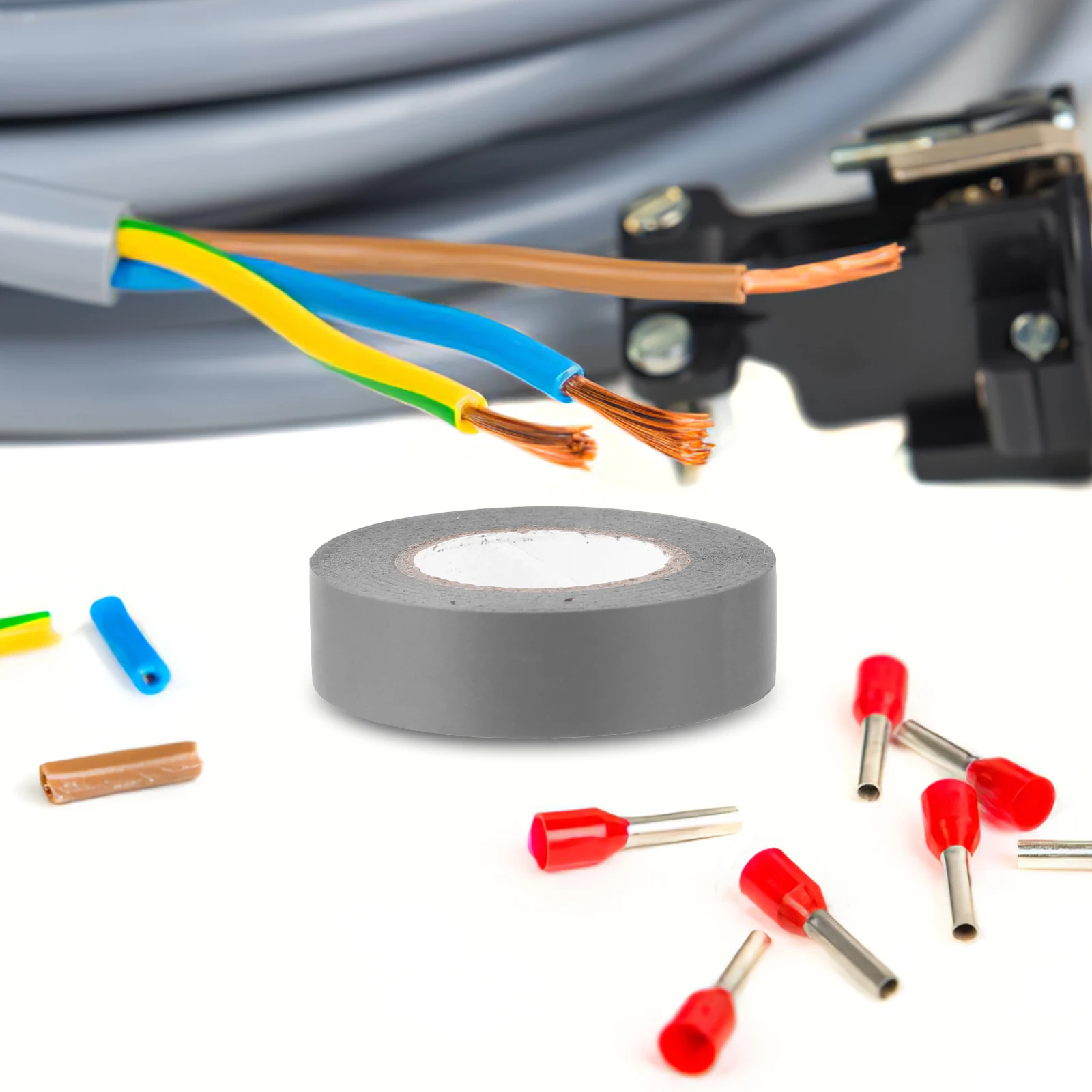 

10 Rolls Electrical Tape Professional Grade Flame Retardant High Temperature PVC Insulation Wire Tape Wide Electrical Tapes
