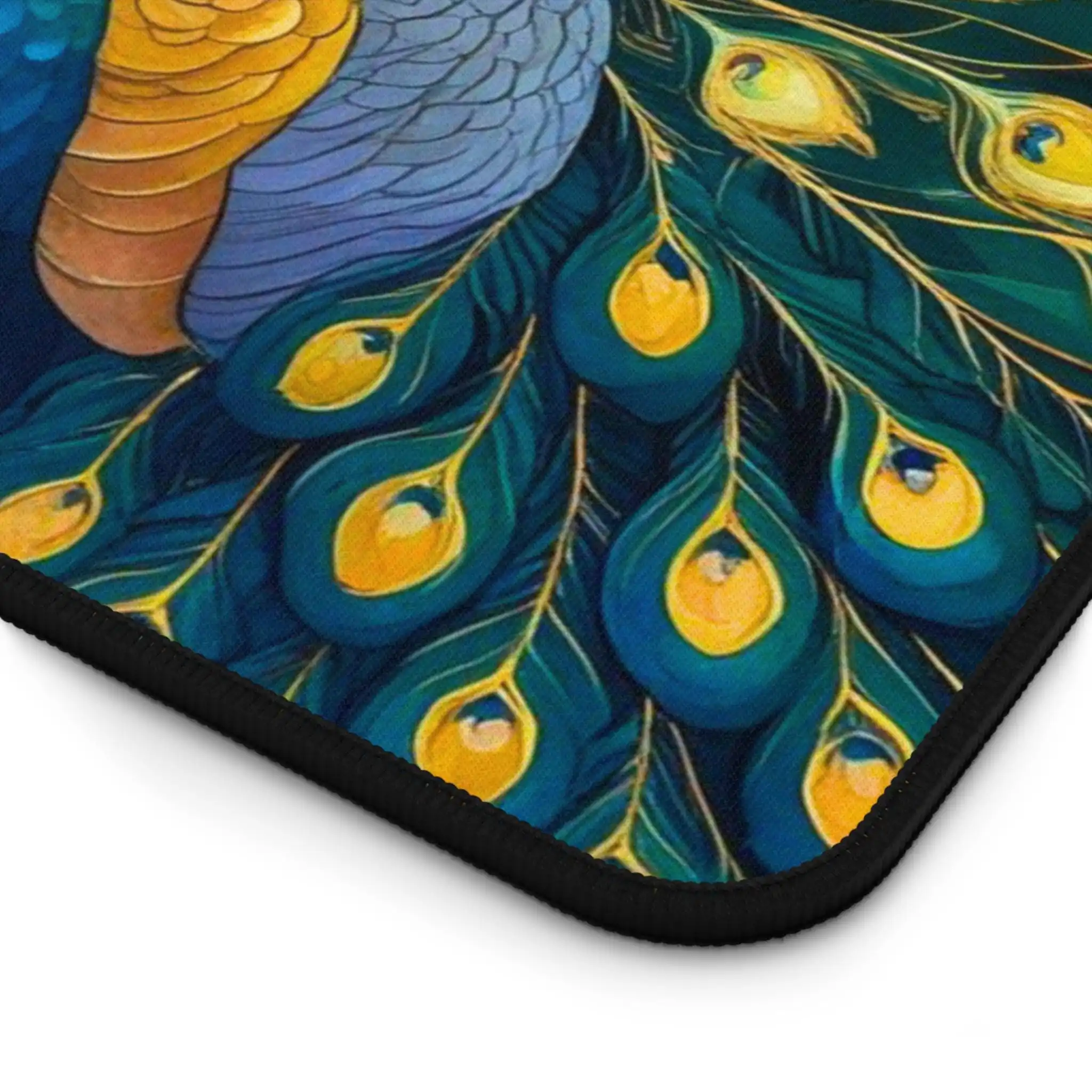 Peacock Mouse Pad, Beautiful and Elegant Peacock Decoration, Non-slip Waterproof Gaming Desk Mat, Perfect Gift for Animal Lovers