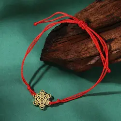 Dawapara Archangel Metatron Cube Sacred Geometry Bracelet Adjustable Seed of Life Spiritual Amulet Stainless Steel Jewelry