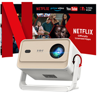 XGODY Projector FHD 1080P Netflix Officially & AI Auto Focus 700 ANSI 25000 lumens Dual Band Wifi Bluetooth Projector 4K Support