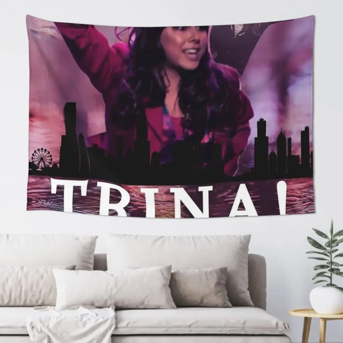 Trina Vega Victorious Chicago Flyer Poster Tapestry Decoration Wall Bathroom Decor Wall Tapestries Tapestry