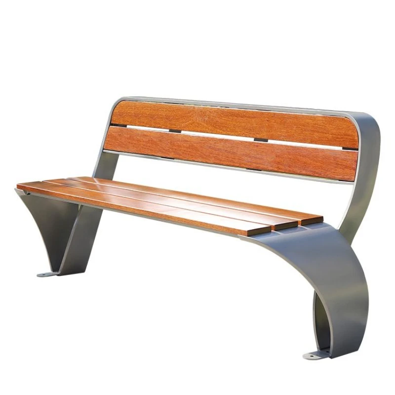 

Park chair outdoor bench leisure stool courtyard square waterproof community bench rest wrought iron with backrest