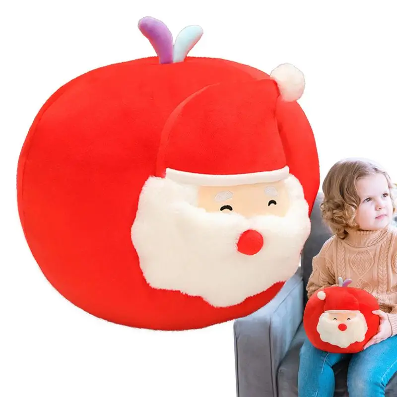 Almohada de peluche de Papá Noel con fruta bonita de Navidad, juguetes coleccionables, centros de mesa navideños, decoración del hogar, relleno de dibujos animados