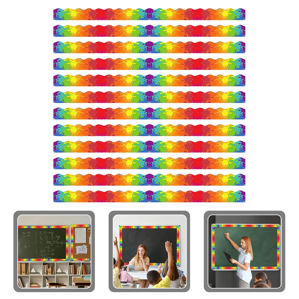 

Magnetic Collage Bulletin Trim Self-adhesive Boards Strip Borders Blackboard for Wall Stickers