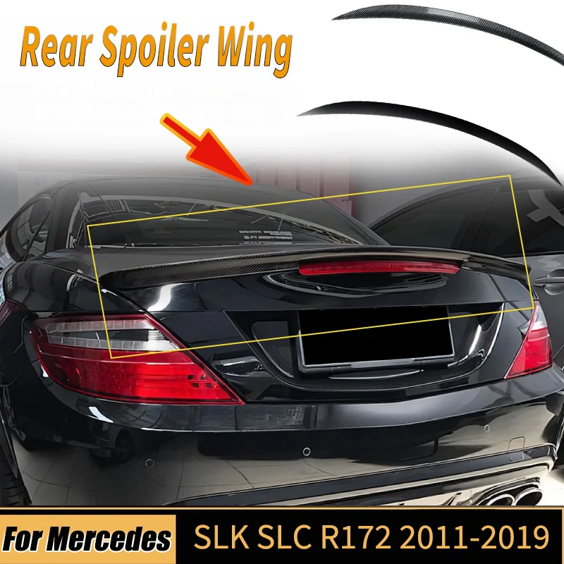 

Rear Spoiler Wing for Mercedes Benz SLK SLC R172 2011-2019 CAR Tail Fin Spoiler Splitter Lid Modification Guard Board Parts KITS
