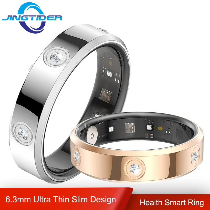 

Умное кольцо HR01 для мужчин и женщин, ультратонкое (6,3 мм), водонепроницаемое (IP68), из нержавеющей стали, с функциями измерения частоты сердечных сокращений (HRV), SpO2.