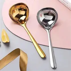 Stainless Steel Ladle Durable Stainless Steel Tablespoon Small Spoon Mirror Reflection Household Kitchen Bar Supplies Creativity