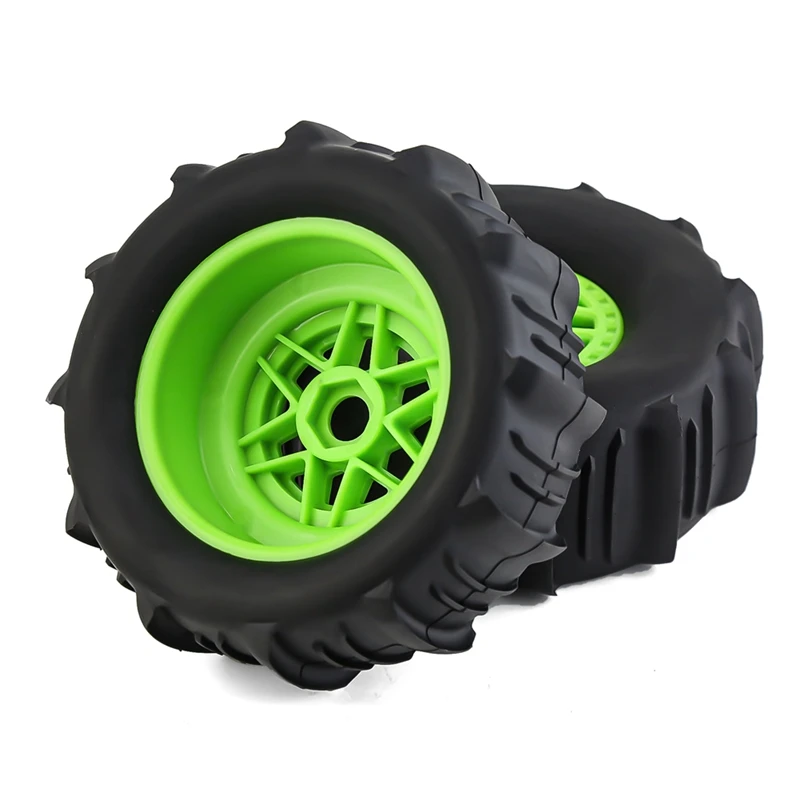 4 Pcs RC Car Tire Short Stuck Tire 138Mm 1/7 17Mm Wheel Hex For ARRMA Mojave TRAXXAS UDR FS Yikong DF7 RC Car Black