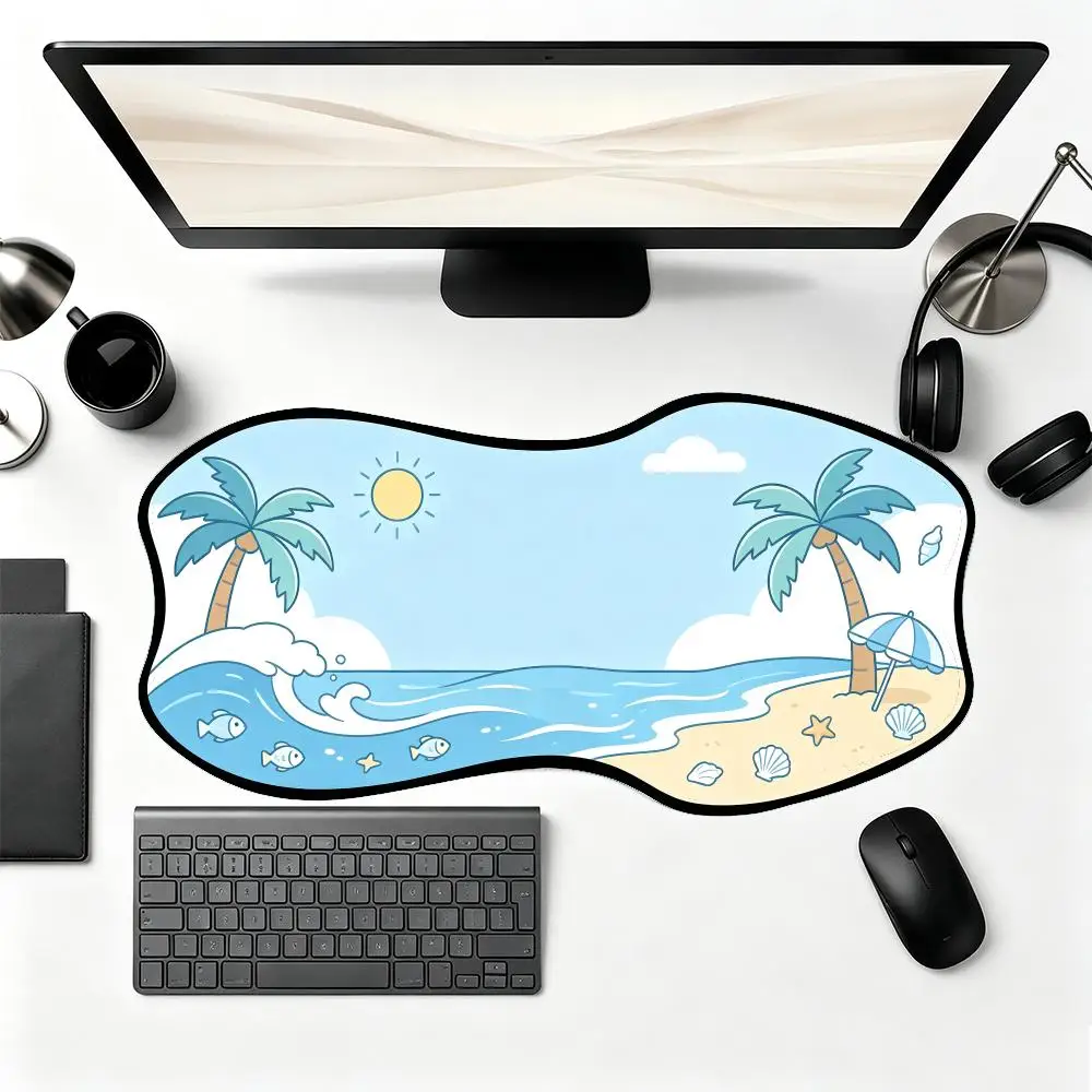 Lotus Pond Yellow Duck Fresh Print Mousepad Light Decor For Office Work Station