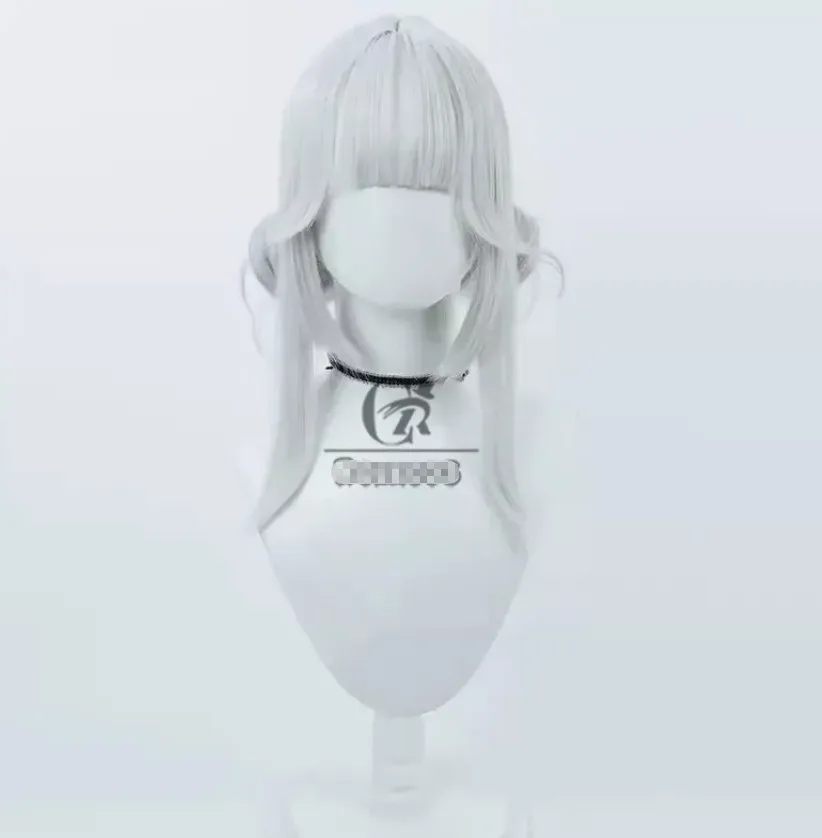 Goddess of Victory: Nikke Blanc Cosplay Wigs 45cm Silver White Synthetic Hair