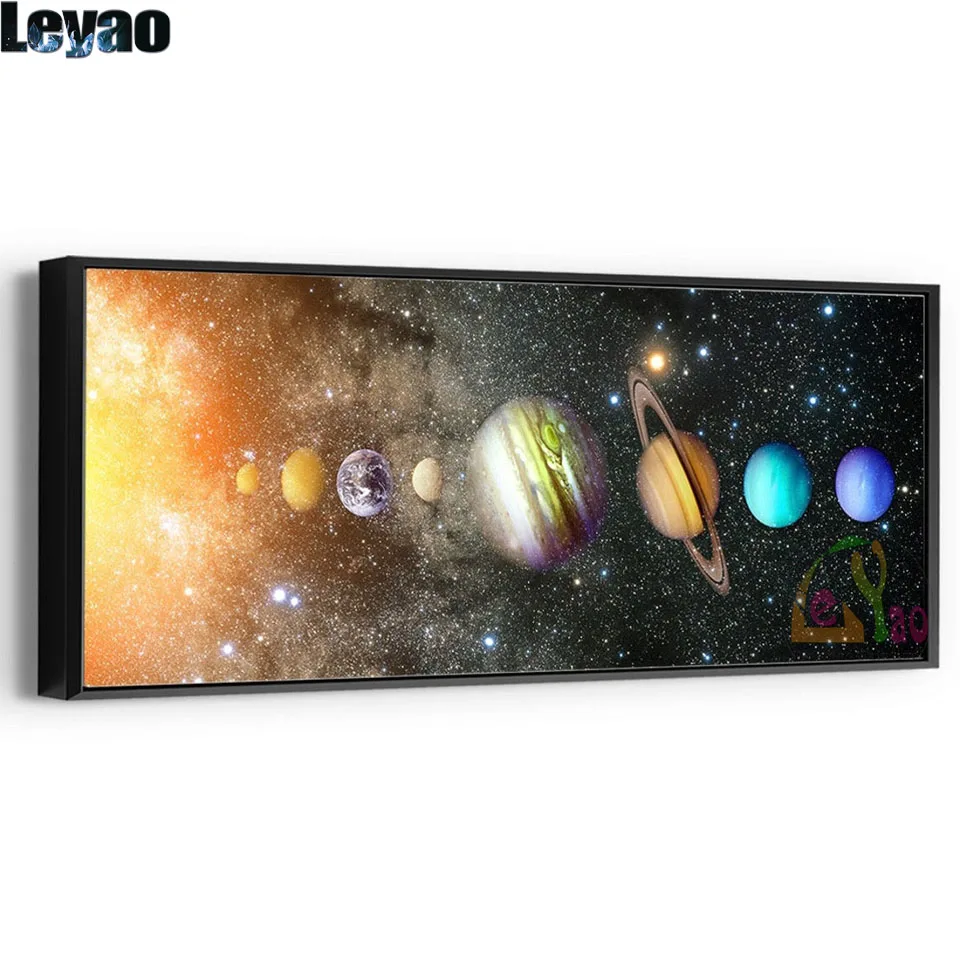 Outer Space Diy Diamond Painting Solar System Astronomy Diamond Mosaic Colorful Planets Galaxy Stars Decoration Astrology Gift