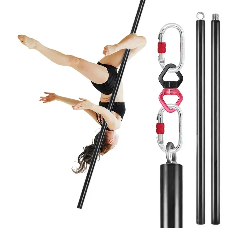 

2m Aerial Flying Pole Portable Suspension Fitness Tube Hanging Rotary Silicone Steel Dancing Pole GYM Equipment for Home Bar