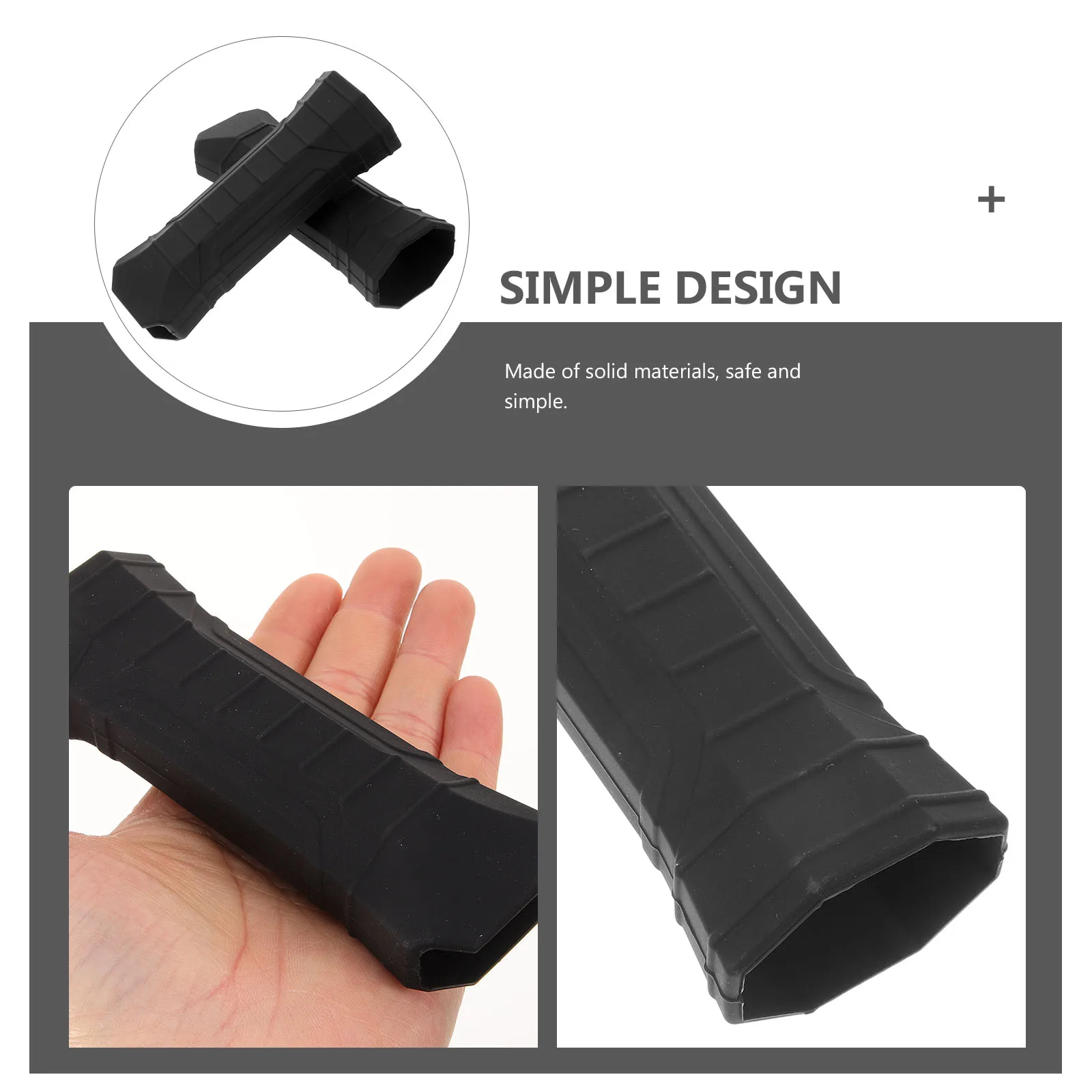 

2 Pcs Tennis Racket Anti-slip Handle Cover Silicone Sleeve Adhesive Tape Comfortable Grip Wraps Black Flexible Band