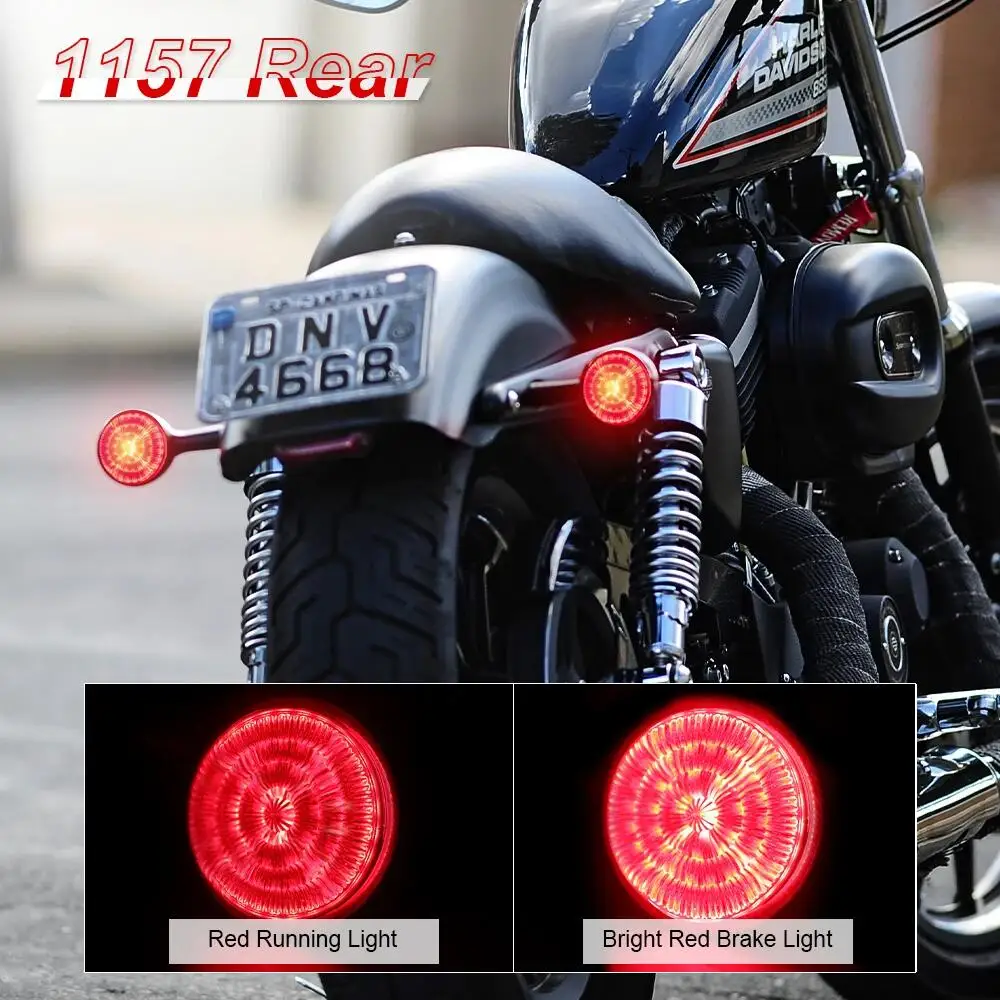 1157 Led-Richtingaanwijzer Front-Lopend Licht 2 "Bullet-Stijl Voor Touring Road King Street Electra Glijd 1997-2024