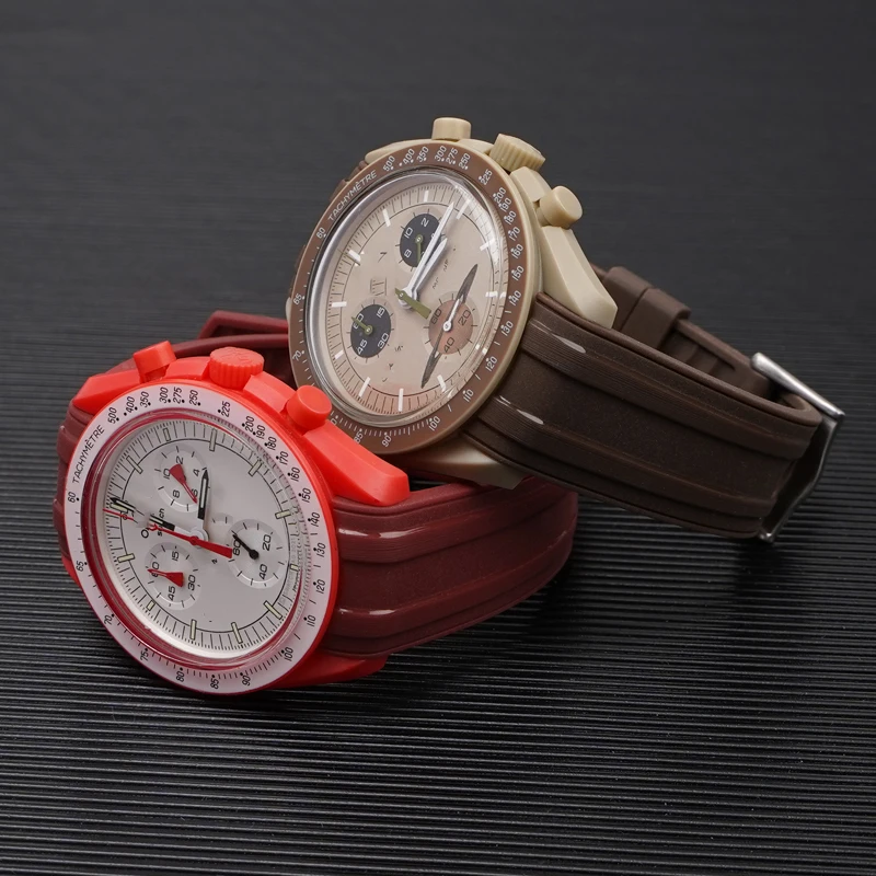 Bands for Omega Seamaster 300 Joint MoonS-Watch 20mm Curved Rubber Watch Strap Sport Wrist Bracelet for Seiko Huaiwei Watch image 6