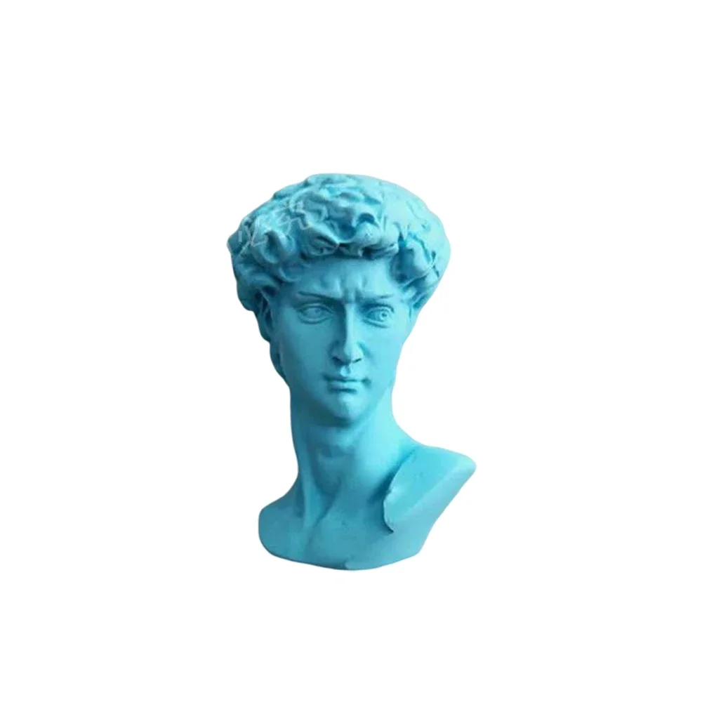 David bunte Skulptur kreative 3d drei dimensionale Persönlichkeit Design Harz Kühlschrank Aufkleber Dekorationen
