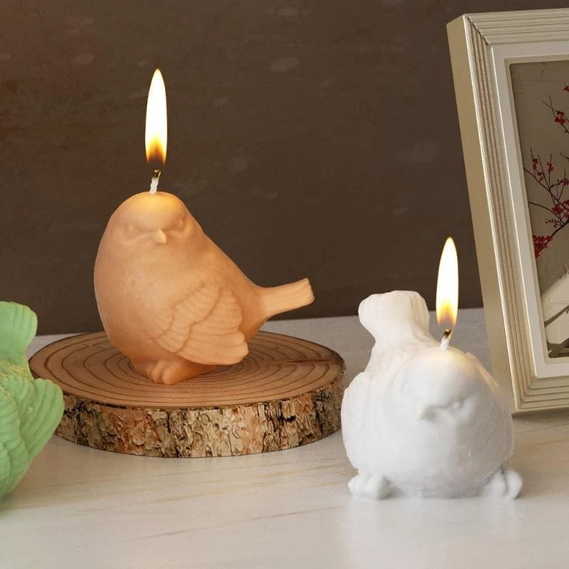 

Simulated Bird Scented Candle Resin Silicone Mold Glue DIY Stereo Woodpecker Plaster Ornaments Home Decor
