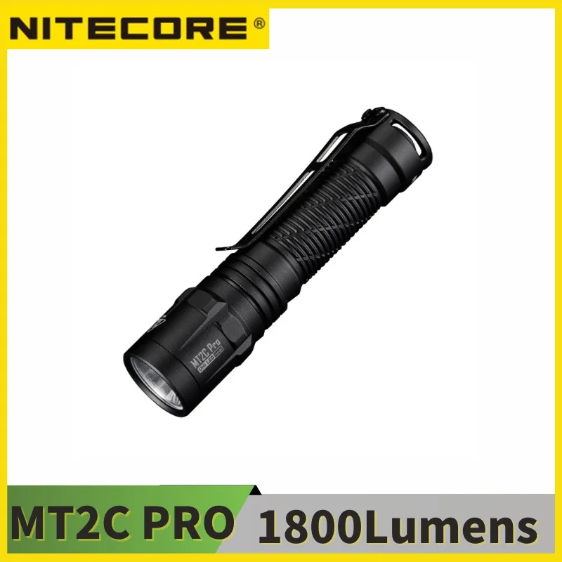 NITECORE MT2C PRO 1800Lumens Rechargeable Compact Tactical Flashlight Include 3600mAh Battery