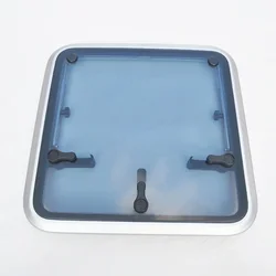 575x575mm RV Boats With Skylight Escape Window Marine Anodized Aluminum Square Hatch Porthole With Tempered Glass